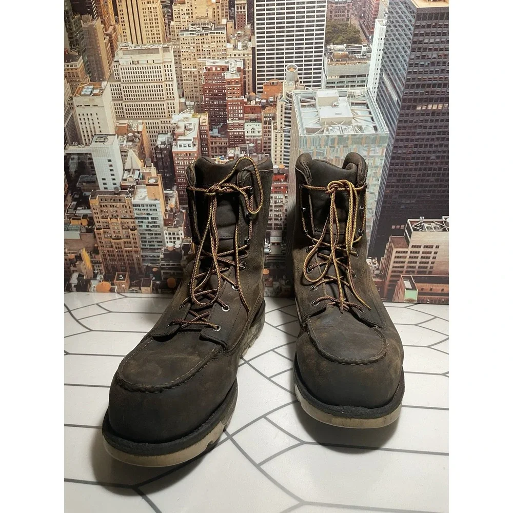 Red Wing 2442  Brown Steel Toe Work Boot Size US Size 11.5 E2 - Picture 4 of 14